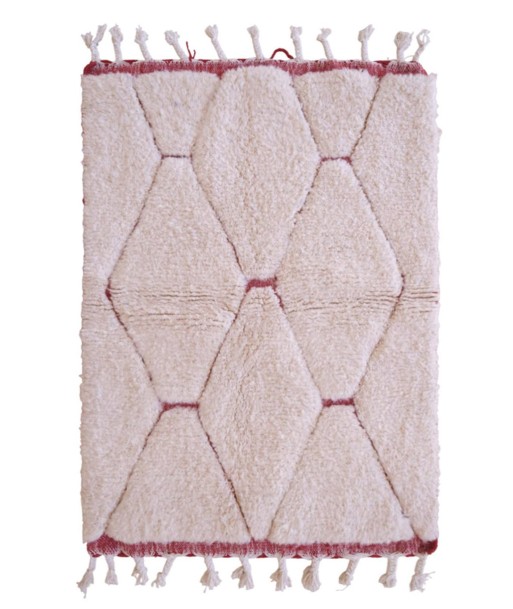 Tapis Berbere marocain pure laine 107 x 148 cm le des métaux précieux