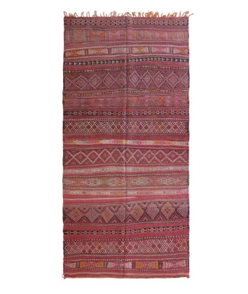 Tapis Kilim Berbere marocain pure laine 168 x 360 cm VENDU à prix réduit toute l'année