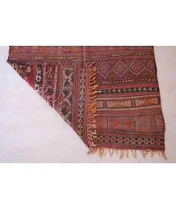 Tapis Kilim Berbere marocain pure laine 168 x 360 cm VENDU à prix réduit toute l'année