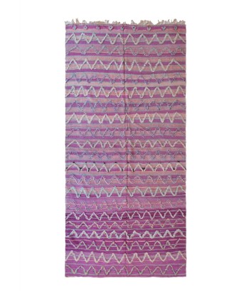 Tapis Kilim Berbere marocain pure laine 188 x 382 cm VENDU brillant des détails fins