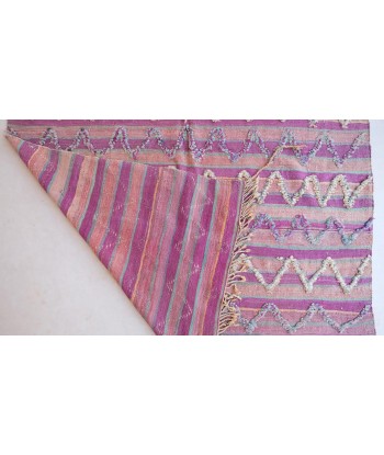 Tapis Kilim Berbere marocain pure laine 188 x 382 cm VENDU brillant des détails fins