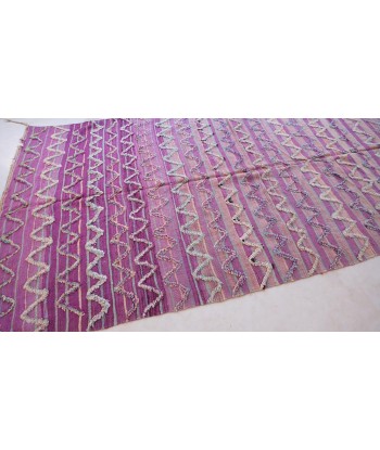 Tapis Kilim Berbere marocain pure laine 188 x 382 cm VENDU brillant des détails fins