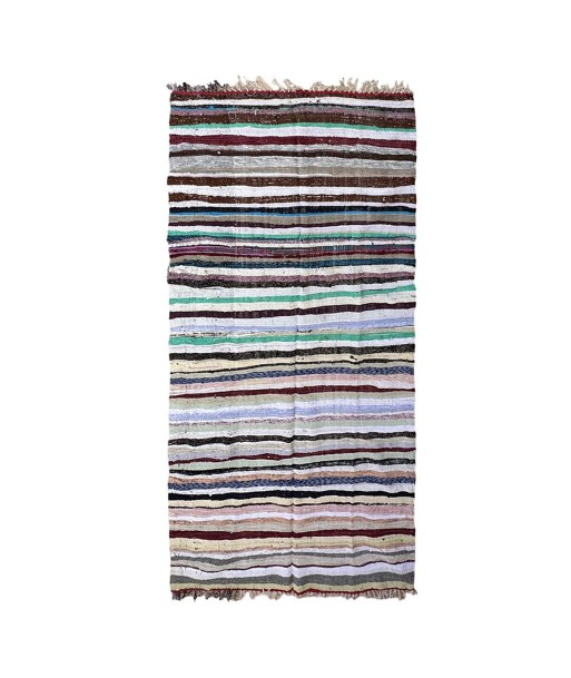 Tapis Berbere marocain en textiles recyclés 138 x 297 cm de France