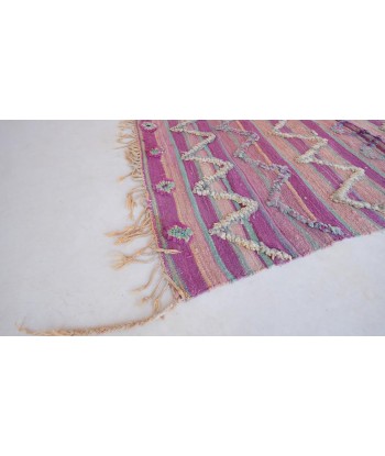 Tapis Kilim Berbere marocain pure laine 188 x 382 cm VENDU brillant des détails fins