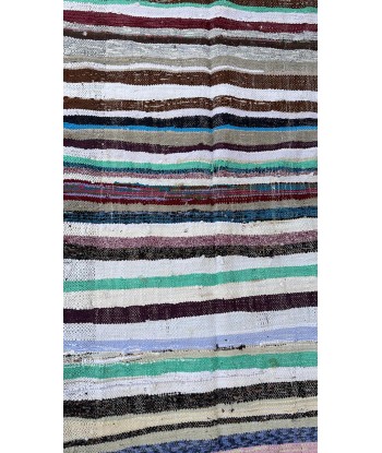 Tapis Berbere marocain en textiles recyclés 138 x 297 cm de France