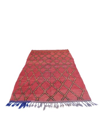 Tapis Berbere marocain en laine vintage 133 x 198 cm brillant des détails fins