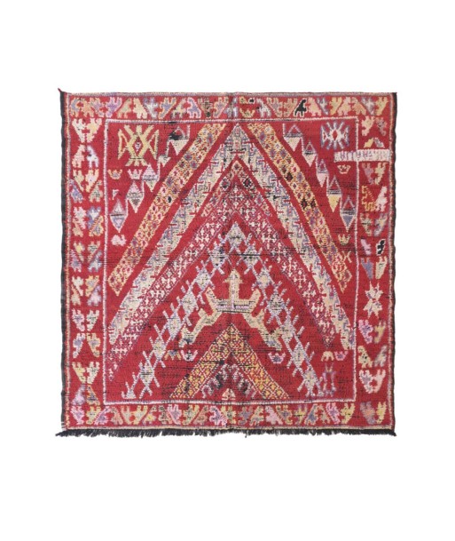 Tapis Berbere marocain en laine vintage 175 x 180 cm Voir les baskets