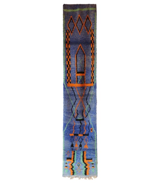 Tapis de couloir pure laine Berbere 73 x 386 cm Véritable concentré