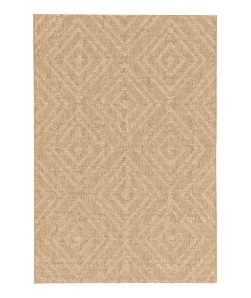 Tapis design aspect jute intérieur extérieur LATTICE rembourrage situé sous