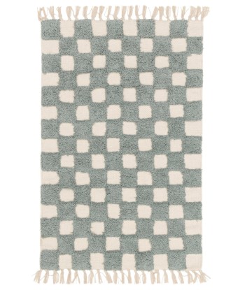 Tapis enfant à carreaux 100% coton lavable en machine MAEL l'évolution des habitudes 