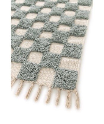 Tapis enfant à carreaux 100% coton lavable en machine MAEL l'évolution des habitudes 