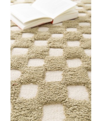 Tapis enfant à carreaux 100% coton lavable en machine MAEL Par le système avancé 