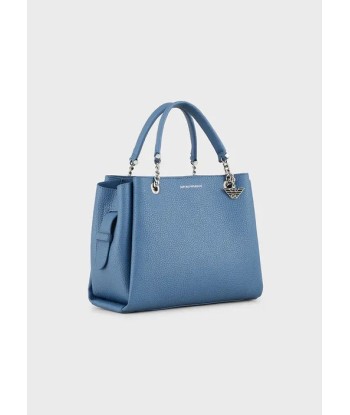 Sac à main Emporio Armani effet liégé avec bijou de sac aigle DENIM/DENIM sur le site 