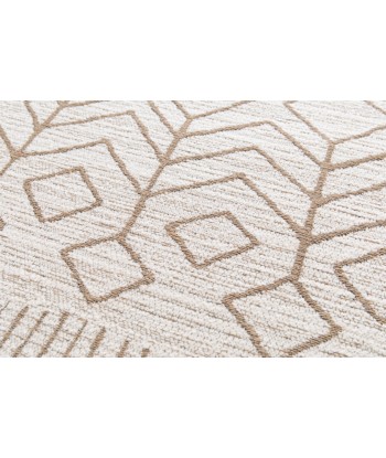 Tapis design en tissage Gobelins en jute et fibres recyclées AZTEC de pas cher