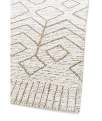 Tapis design en tissage Gobelins en jute et fibres recyclées AZTEC de pas cher