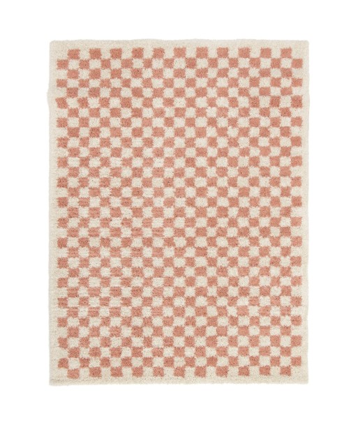 Tapis à poil haut doux et confortable CHECKERS le des métaux précieux