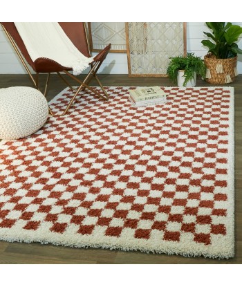 Tapis à poil haut doux et confortable CHECKERS les ligaments