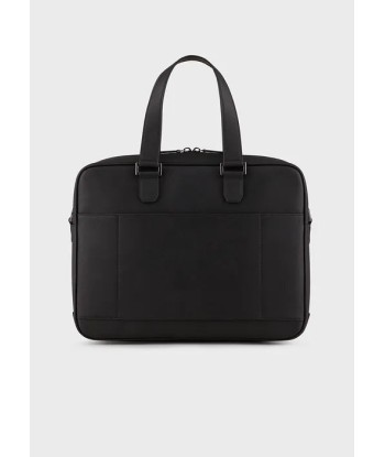 Emporio Armani Sac business en cuir régénéré imprimé saffiano Véritable concentré