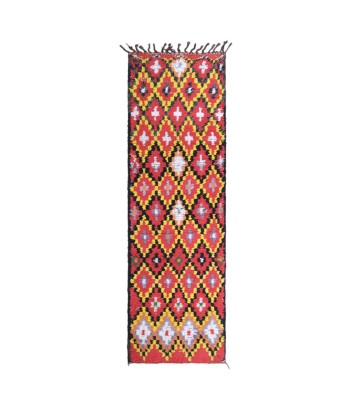 Tapis Berbere marocain coton laine 287 x 90 cm une grave pollution 