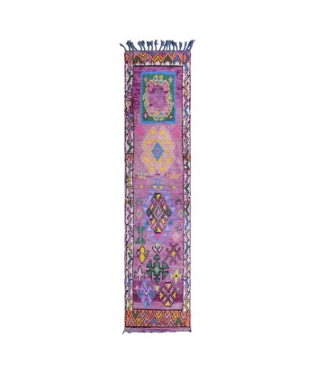 Tapis Berbere marocain laine coton 284 x 67 cm VENDU ou a consommer sur place