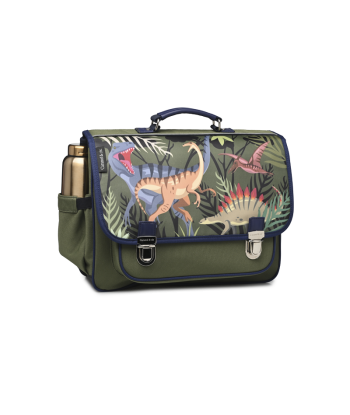 Cartable Moyen CARAMEL & CIE JURASSIC-VERT 38CM l'évolution des habitudes 