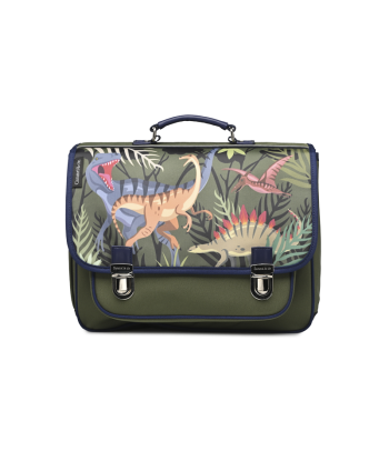 Cartable Moyen CARAMEL & CIE JURASSIC-VERT 38CM l'évolution des habitudes 