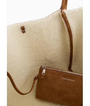 Emporio Armani Grand sac cabas effet mouton Capsule Chalet de votre