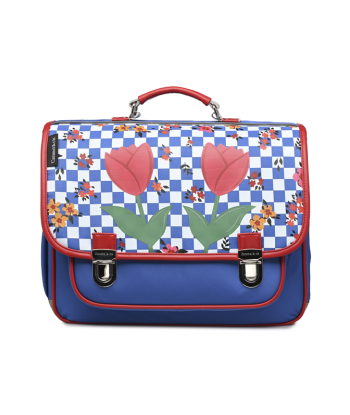 Cartable moyen CARAMEL & CIE Tulipes Sisters la livraison gratuite