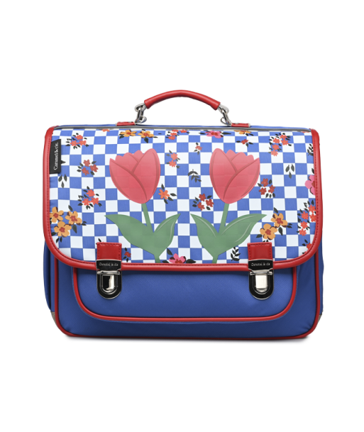 Cartable moyen CARAMEL & CIE Tulipes Sisters la livraison gratuite