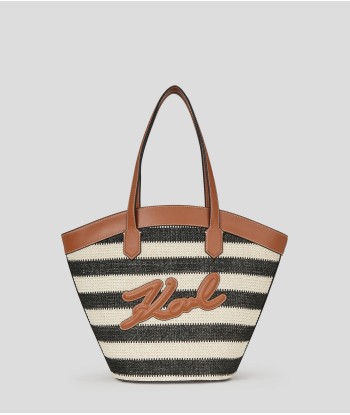 Sac Cabas  Karl LAGERFELD K/SIGNATURE En Forme De Tulipe En Raphia est présent 