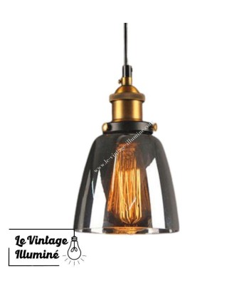 Luminaire Vintage en Verre Coupe en stock