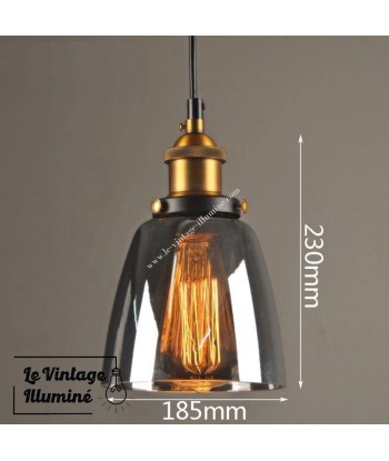 Luminaire Vintage en Verre Coupe en stock