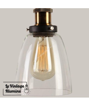 Luminaire Vintage en Verre Coupe en stock