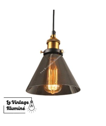 Luminaire Vintage en Verre Triangle soldes