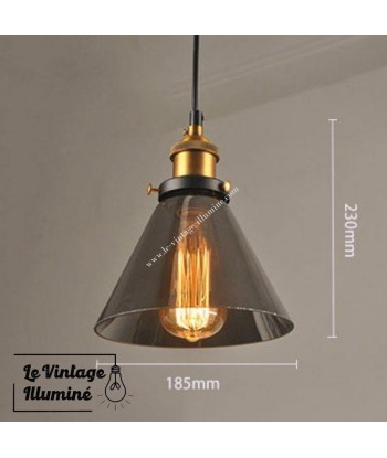 Luminaire Vintage en Verre Triangle soldes