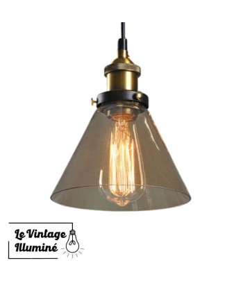 Luminaire Vintage en Verre Triangle soldes