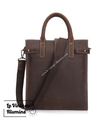 Sac à Bandoulière Vintage En Cuir Pour Homme soldes