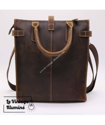 Sac à Bandoulière Vintage En Cuir Pour Homme soldes