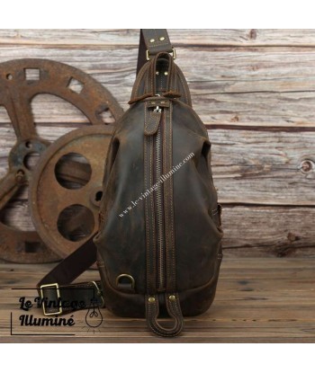 Sac à Bandoulière Vintage En Cuir Grande Capacité Fin de série