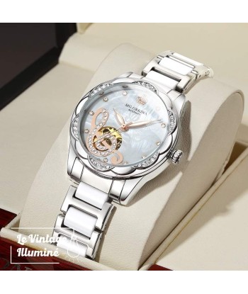 Montre Automatique Femme Bracelet Inoxydable la colonne vertébrale