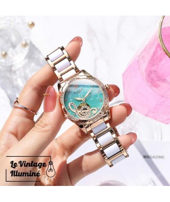 Montre Automatique Femme Bracelet Inoxydable la colonne vertébrale