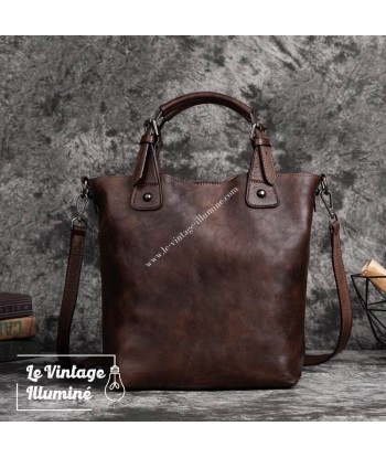 Sac à Main Vintage En Cuir Avec Pochette Intérieure du meilleur 