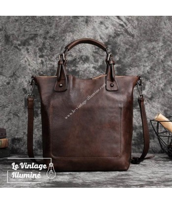 Sac à Main Vintage En Cuir Avec Pochette Intérieure du meilleur 