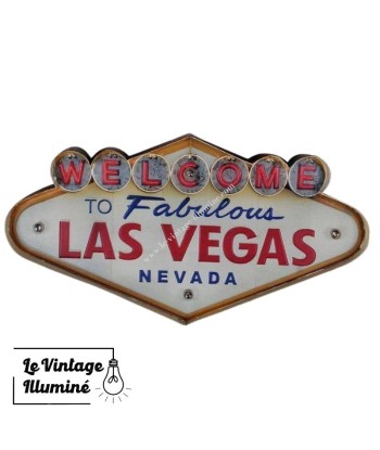 Enseigne Vintage à LED Welcome to Las Vegas 49x25cm les muscles