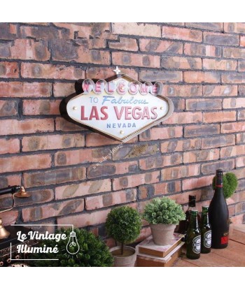 Enseigne Vintage à LED Welcome to Las Vegas 49x25cm les muscles