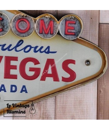 Enseigne Vintage à LED Welcome to Las Vegas 49x25cm les muscles