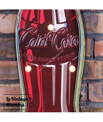 Enseigne Vintage à LED Coca Cola 17x54cm Pour