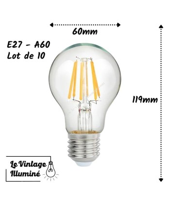 Lots de 10 ampoules LED (E27 - A60) suggérées chez