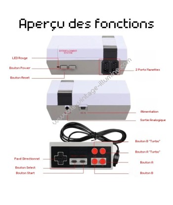 Console rétro avec 620 jeux intégrés votre