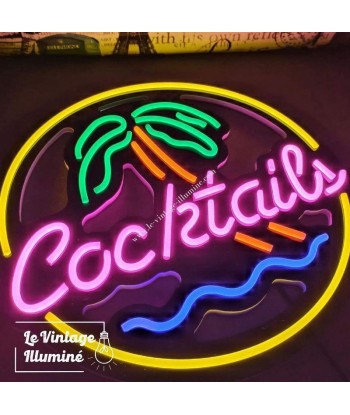 Néon LED Cocktail 40 x 40 cm france